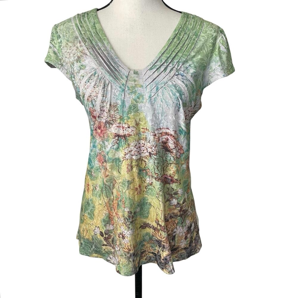 Love Amour Y2K Fairygrunge Watercolor Floral Artsy Top Size M Goblincore